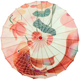Baoblaze Japanischer chinesischer klassischer Tanzschirm, Seidenschirm, Sonnenschirm, orientalischer Sonnenschirm, 81,3 cm, geölter Papierschirm für, Stil c