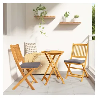 vidaXL Gartenstuhl 55 x 60 x 90 cm grau 2 St.