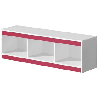 99rooms Wandregal Goldie, Wandregal, Wandschrank, 3 offene Fächer, aus Holzwerkstoff, viel Stauraum, Modern Design rosa|weiß