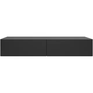 Selsey Olio - Wand-schminktisch 2-schubladig, Schwarz, 110 Cm