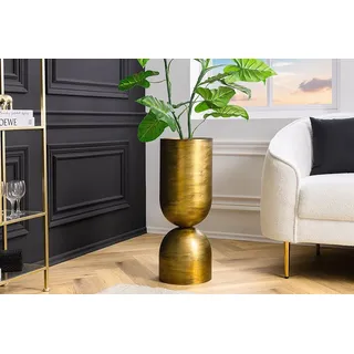 riess-ambiente Dekovase SANDGLASS XL 70cm messing · Blumenvase aus Eisen (beidseitig nutzbar) (Einzelartikel, 1 St), für Trockenblumen · Accessoire · handmade · Wohnzimmer · Modern Design goldfarben
