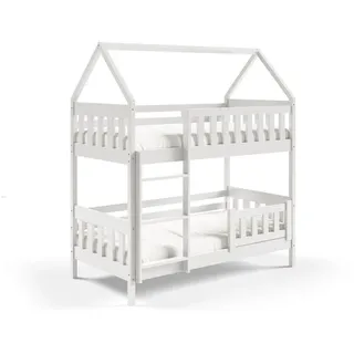masseno Etagenbett ELENA 80 x 190 cm Kiefer massiv weiß