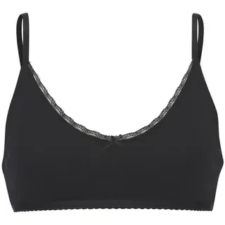VIVANCE Bralette aus feiner Pointelle-Ware mit Spitze schwarz 32/34