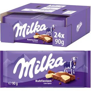 MILKA Kuhflecken Alpenmilch Schokoladentafel 24 Packungen 2160 g