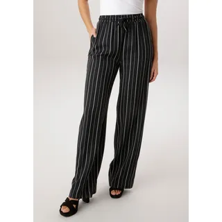 Aniston SELECTED Schlupfhose gestreift Beige/Schwarz 42