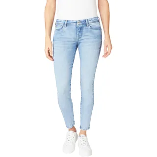 Pepe Jeans Damen Jeans Gen Regular Fit Light Wiser 000 Normaler Bund Reißverschluss W 24 L 34