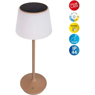 NÄVE LED Tischleuchte Solarleuchte beige Ø 13cm H: 38cm 1 Stk.