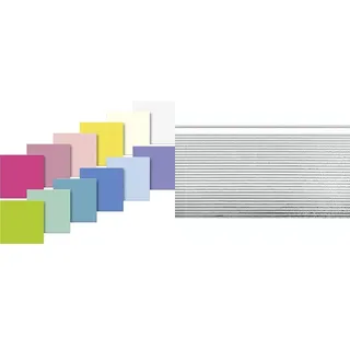 Knorr Prandell 218308101 218308101 Wachsplatten Sortiment 100 x 100 x 0,5, Sortierung (Trend) & 218306871 Wachsstreifen 200 mm Durchmesser 1 mm, Silber glänzend