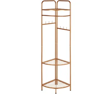 Beliani Kleiderständer, Gold, Metall, 53x160x37 cm, Garderobe, Garderobenständer