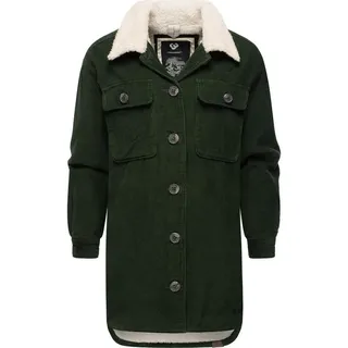 Ragwear Cordjacke Kyoka Stylische Damen Jacke aus Cord mit flauschigem Innenfutter grün XXL (44)