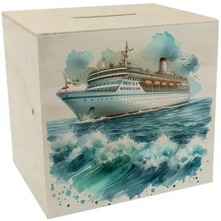 Kreuzfahrtschiff Spardose aus Holz Ideales Reise-Zubehör für Urlaub auf hoher See Ozean-Abenteuer Schiff Erleben Sie das Reisen auf dem Wasser