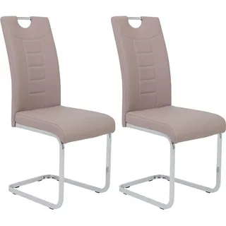 Hela Freischwinger Ruby Kunstleder braun 2er Set