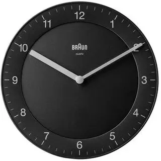 Braun BC06B - Uhr - Quarz - geeignet für Wandmontage - 20 cm - Schwarz