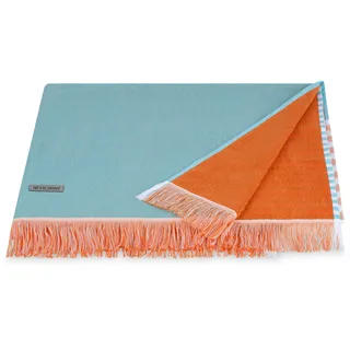 Ross Hamamtuch Steifen 90 x 180 cm orange/weiß/türkis