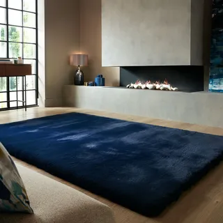 KADIMA DESIGN DENE Fellteppich 120 x 170 cm Blau
