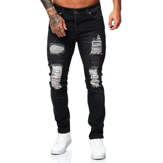 OneRedox Straight-Jeans 5122C-Black (Jeanshose Designerjeans Bootcut, 1-tlg) Freizeit Business Casual schwarz 32