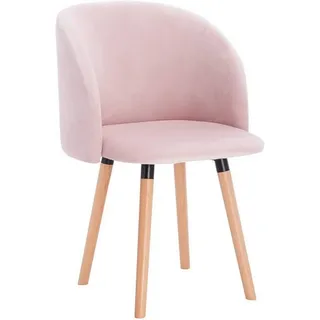 Woltu Esszimmerstuhl Samt rosa 1