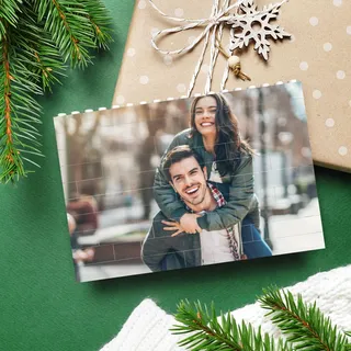 Personalisierte Bausteine mit Foto Puzzle-mit Bild Herz Quadrat Form Bausteine-Sich Selbst Gestalten Benutzerdefiniertes Bild-Geschenk für Familie, Paar, Freunde-ABS Kunststoff Individuelles Puzzle