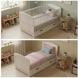 Kids Collective Babybett Weiß 60 x 120 cm