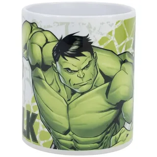 MARVEL Tasse Marvel Avengers HULK Kaffeetasse Teetasse Geschenkidee 330 ml, Keramik bunt