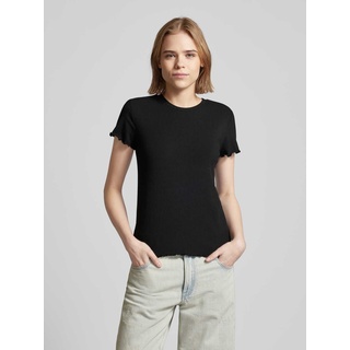 T-Shirt in Ripp-Optik Modell 'NICCA', Black, M