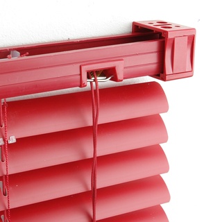 WR-Design PVC Jalousie rot - Breite 50 bis 120 cm - Höhe 160/220 cm - Tür Fenster Rollo Kunststoff Jalousette Fensterjalousie Lamellen Plastik (50 x 160 cm)