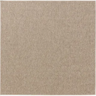 benuta In- & Outdoor Teppich Iowa Taupe 300x300 cm Wohnzimmer Quadratisch Einfarbig Modern Kurzflor Skandinavisch - Taupe