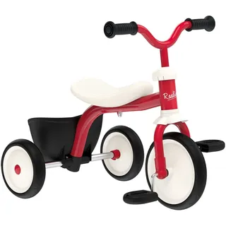 Smoby Toys - Dreirad Rookie ab 2 Jahren (rot) - Laufrad für Kinder von 2-4 Jahren (bis max. 50 kg) mit Metallrahmen, Flüsterrädern & Aufbewahrungsbox