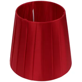 OSALADI Plissierte Lampenschirme, E14 Stofflampenschirme Kleiner Lampenschirm aus Stoff für Tisch- und Stehlampen Lampenabdeckung Ersatz, Rot