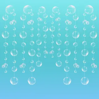 6 Stück weiße Blase Girlanden Dekorationen, PVC Meerjungfrau Geburtstag Dekorationen, 3D Bubble Coutout Girlande unter dem Meer Party Dekorationen für Kindergeburtstag Party, Party Favors Zubehör