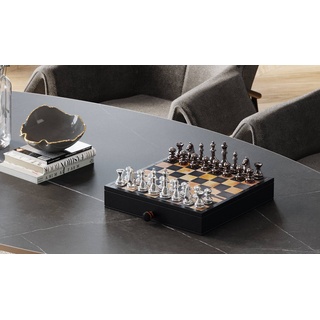 KARE DESIGN Deko-Objekt Chess 33 x 35,5 cm Aluminium Schwarz
