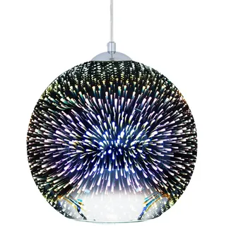 Beliani Sessera 1-flg. 25 cm kugelförmig/silber/Glas