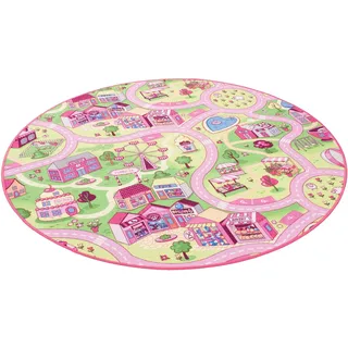 Snapstyle Kinder Spiel Teppich Girls Village Rund