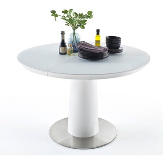MCA furniture Esstisch Waris - rund, ausziehbar - Weiß matt