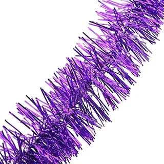 Egurs Weihnachten Lametta Girlanden 5 Stück 2m Glänzend Weihnachtsbaum Schmuck Hängende Dekoration für Weihnachtsbaum Kranz Hochzeit Party Lieferungen Lila Lila