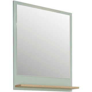Xora Badezimmerspiegel Salvie, Eiche, Pastellgrün, Holzwerkstoff, rechteckig, 60x74.5x15.5 cm, Ablage, Badezimmer, Badezimmerspiegel, Badspiegel