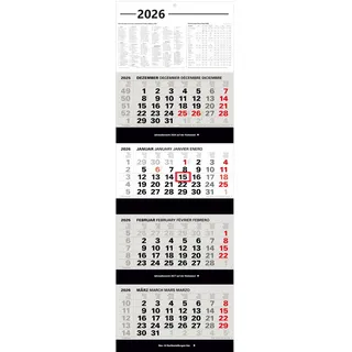 Kombi 4-Monatskalender 2026 Bürokalender großer Wandkalender vier Monate