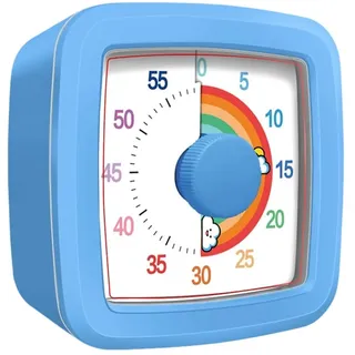 YUPEIUKLI Regenbogen-Visual-Timer zum Erlernen von Zeitmanagement, mechanische, farbenfrohe Uhr ohne Batterie, Konzentrationsentwicklung