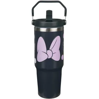 Undercover - Disney Minnie Mouse Isolierbecher mit Henkel - 900ml Fassungsvermögen - Edelstahl Trinkbecher mit Henkel - auslaufsichere Trinkflasche