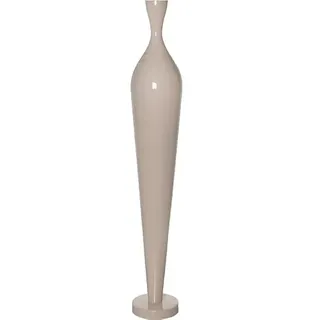 DRW Bodenvase aus Metall, Beige, glänzend, 168 x 29 x 29 cm