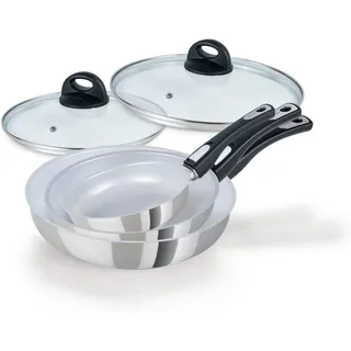 Genius Cerafit Steel Pfannen-Set 5-tlg. 20 cm + 24 cm + 28 cm