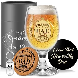 Personalisierte Geschenke Für Papa Bierglas Mit Gravur Dad Geburtstagsgeschen Vater Geschenke Weihnachtenk Geschenke Für Männer-5 Stück