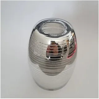 Lichthandel Hoch Lampenschirm E14 Lampenglas Ersatzschirm Lampe Lampenschirm Ersatzglas silberfarben