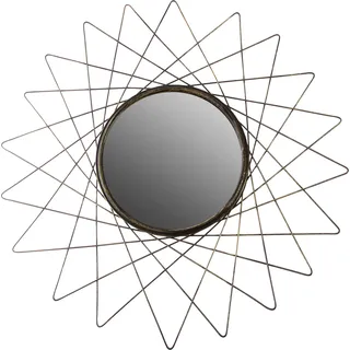 Dekospiegel "Equlips", gold (goldfarben), B:60cm H:60cm T:2cm, Metall, MYFLAIR MÖBEL & ACCESSOIRES, Spiegel, Wandspiegel, Landhaus, rund, gold, Rahmen aus Metall