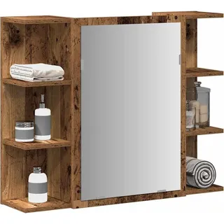 vidaXL Bad-Spiegelschrank Altholz-Optik 80x20,5x64 cm Holzwerkstoff