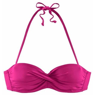 S.Oliver Bandeau-Bikini-Top Damen pink Gr.38 Cup A