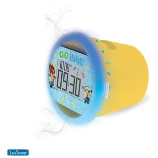 Lexibook by Sensorwake Universal Ich - Einfach Unverbesserlich Minions Duftuhr, Entspanntes Licht, FM Radio, batteriebetriebenes oder USB-Kabel, gelb/blau, CS100DES