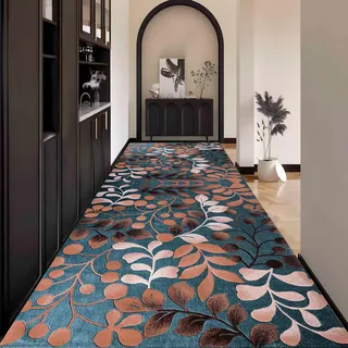 Waazgle Teppich Läufer Flur Modern Waschbar Bunt Wohnzimmerteppich 80x300cm