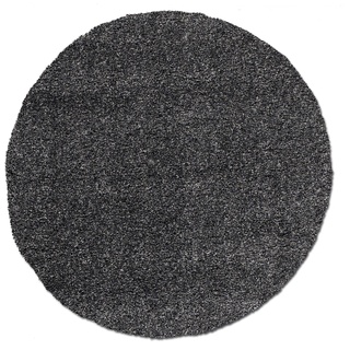 Teppich OCI DIE TEPPICHMARKE "LOBBY SHAGGY" Teppiche Gr. Ø 150 cm, 52 mm, 1 St., grau (grau, dunkel) Esszimmerteppiche