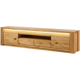 MASSIVMOEBEL24.DE KENT TV-Lowboard 223x40x53 cm Beige Holz